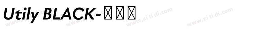 Utily BLACK字体转换
